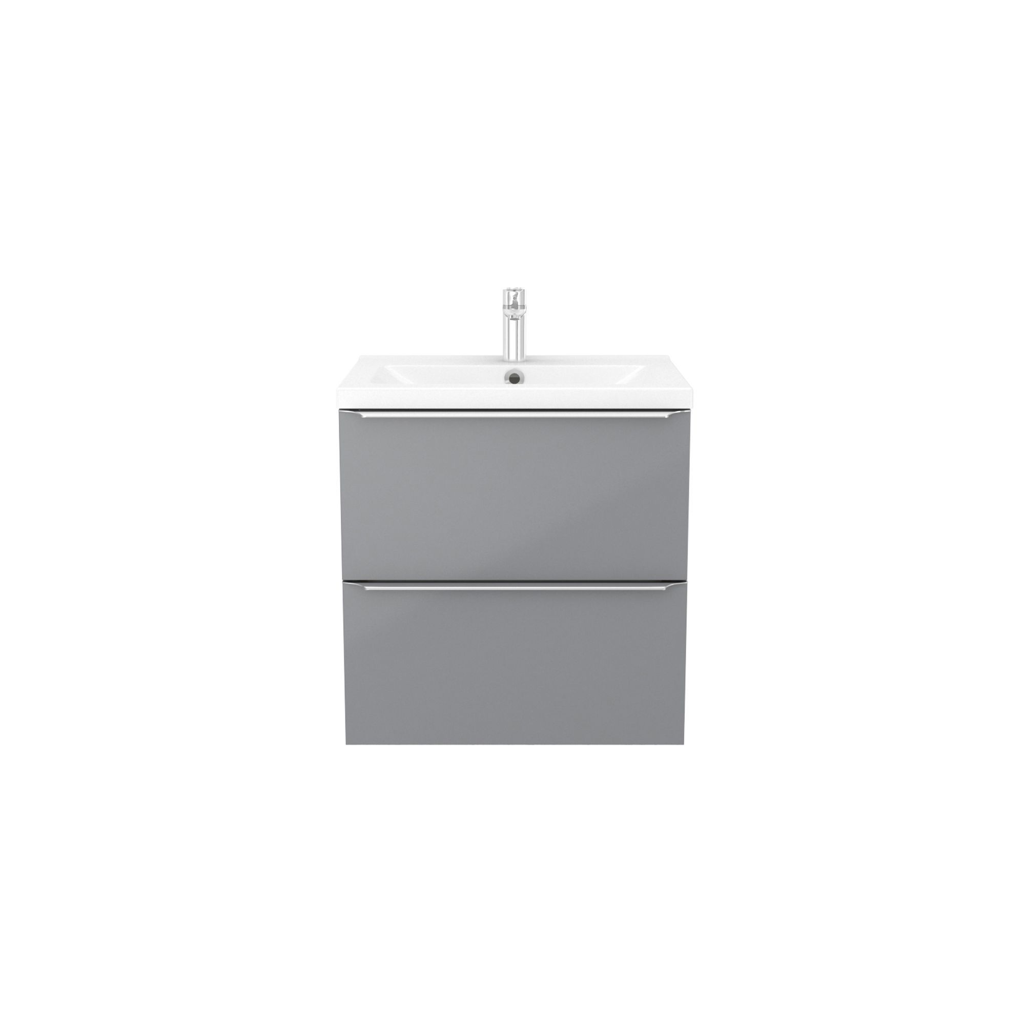 GoodHome Imandra & Mila Grey Wall-mounted Vanity unit & basin set (W)604mm