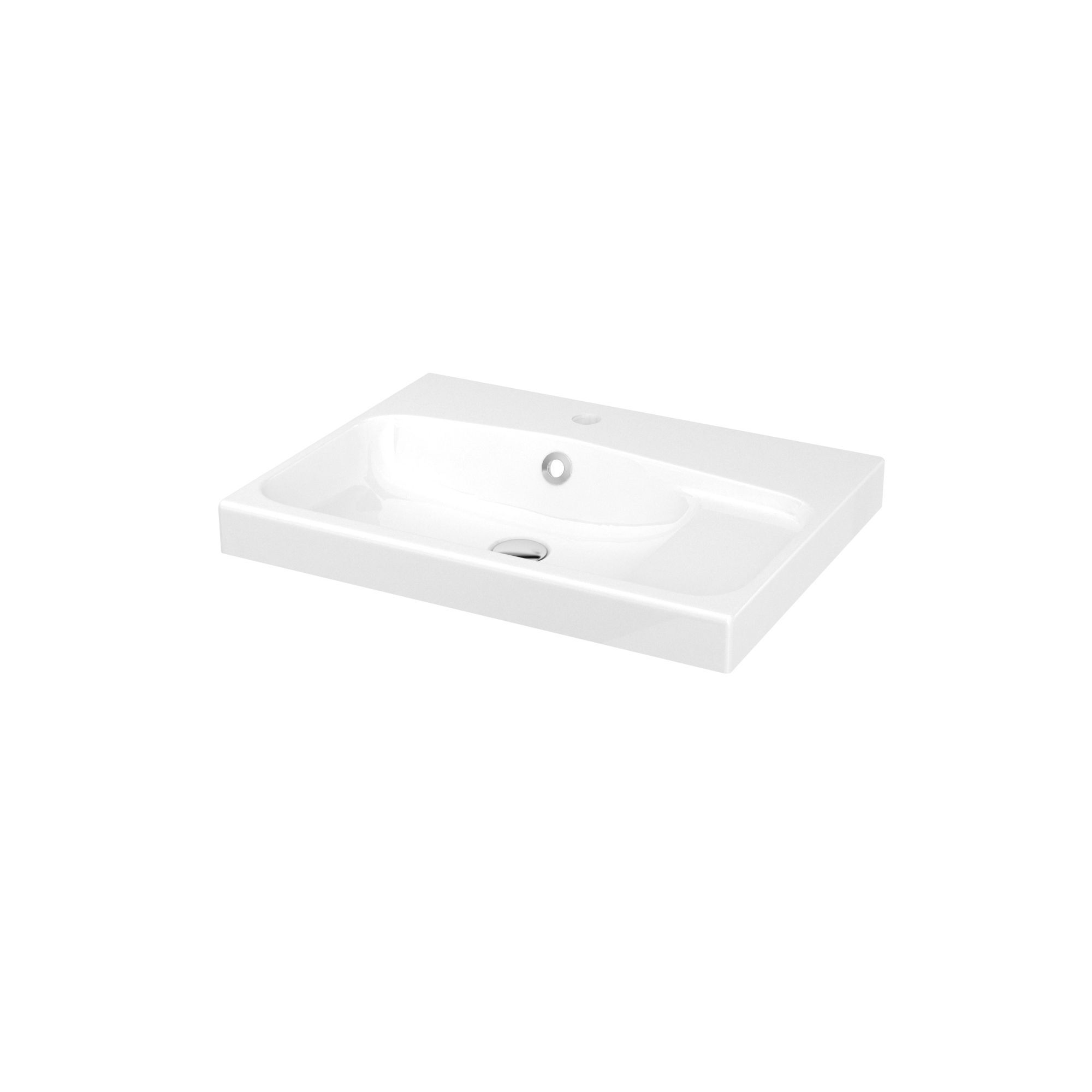 GoodHome Imandra & Mila Grey Wall-mounted Vanity unit & basin set (W)604mm