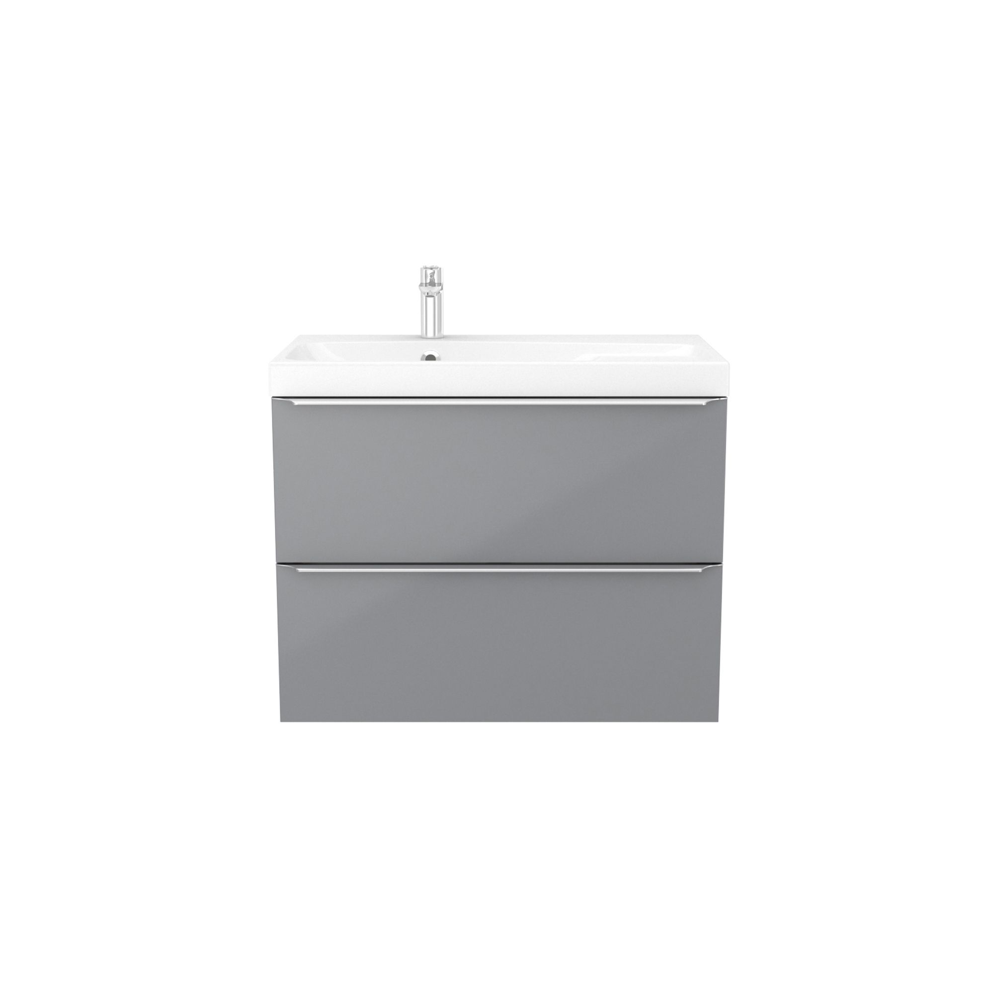GoodHome Imandra & Mila Grey Wall-mounted Vanity unit & basin set (W)804mm