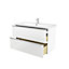 GoodHome Imandra & Mila White Wall-mounted Vanity unit & basin set (W)1004mm