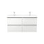GoodHome Imandra & Mila White Wall-mounted Vanity unit & basin set (W)1204mm