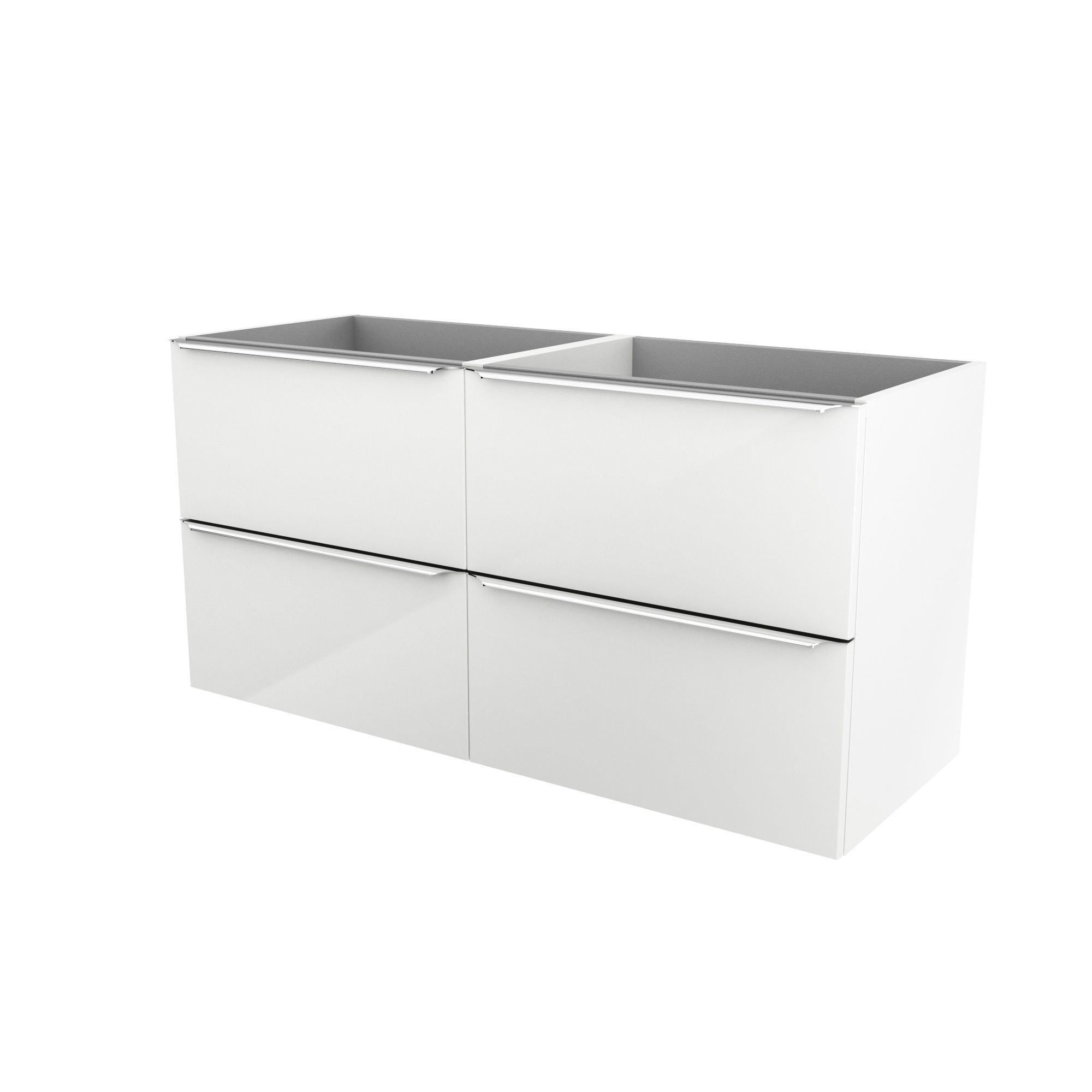 GoodHome Imandra & Mila White Wall-mounted Vanity unit & basin set (W)1204mm