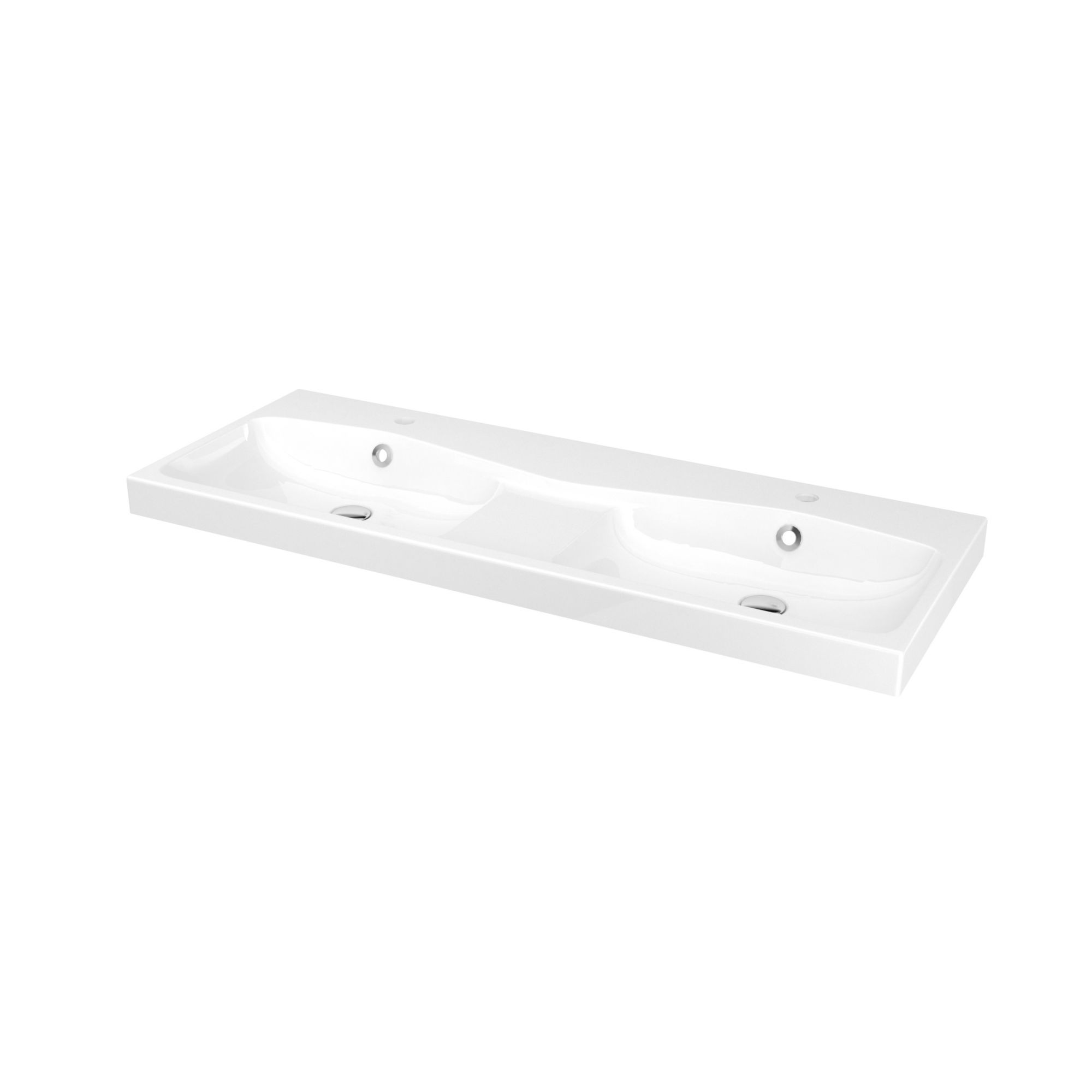 GoodHome Imandra & Mila White Wall-mounted Vanity unit & basin set (W)1204mm