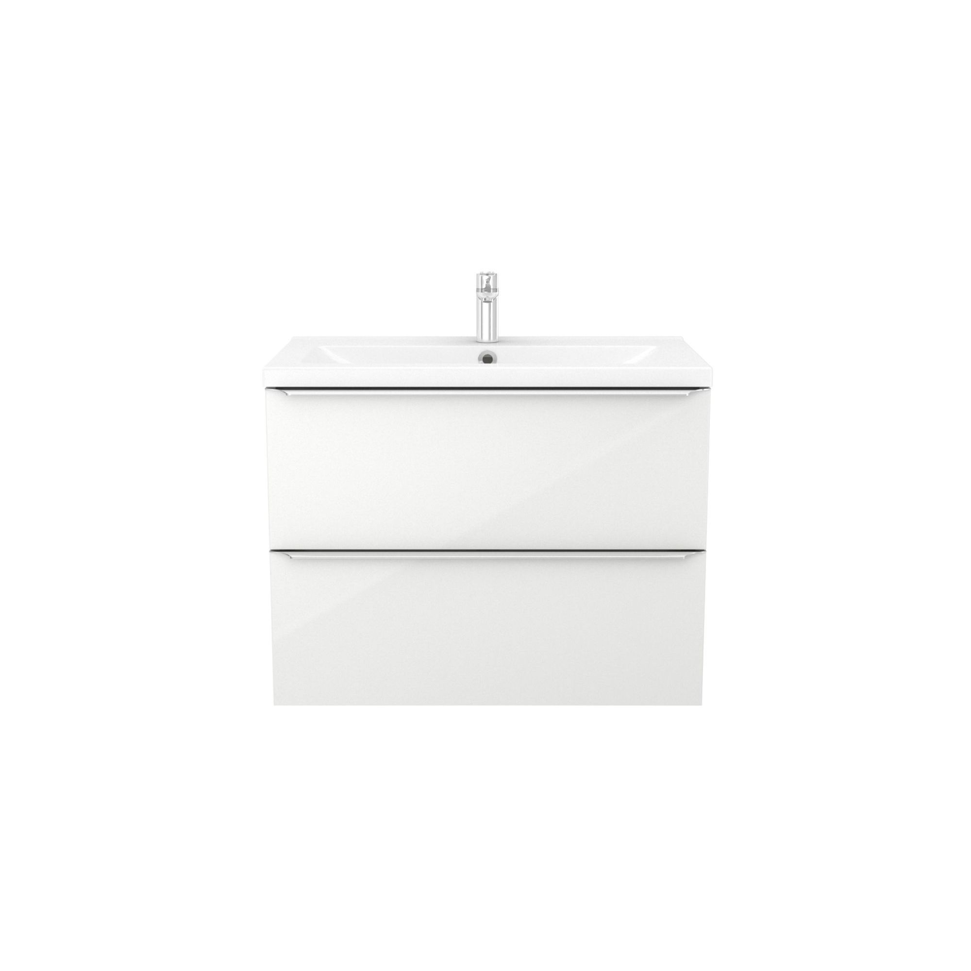 GoodHome Imandra & Mila White Wall-mounted Vanity unit & basin set (W)804mm