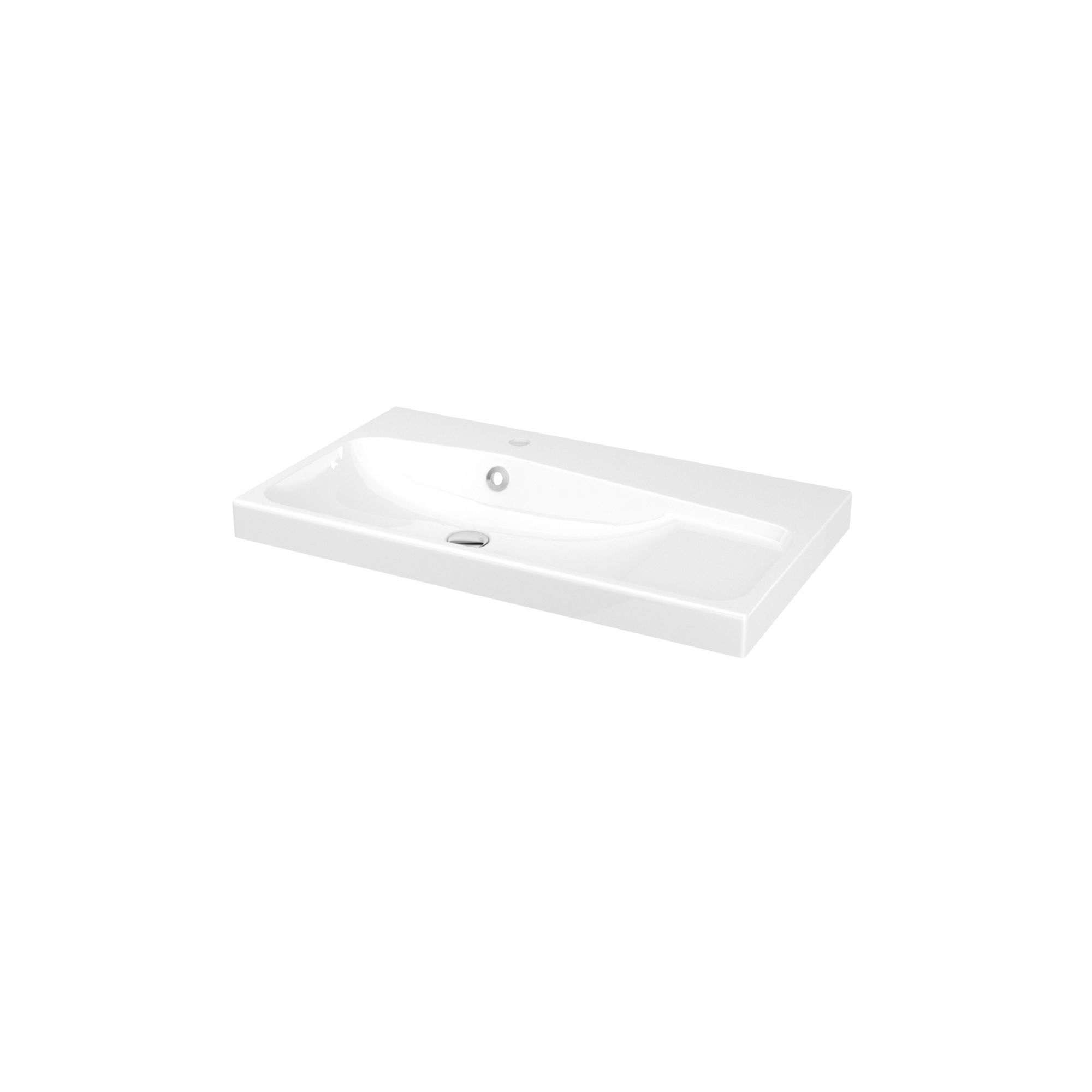 GoodHome Imandra & Mila White Wall-mounted Vanity unit & basin set (W)804mm