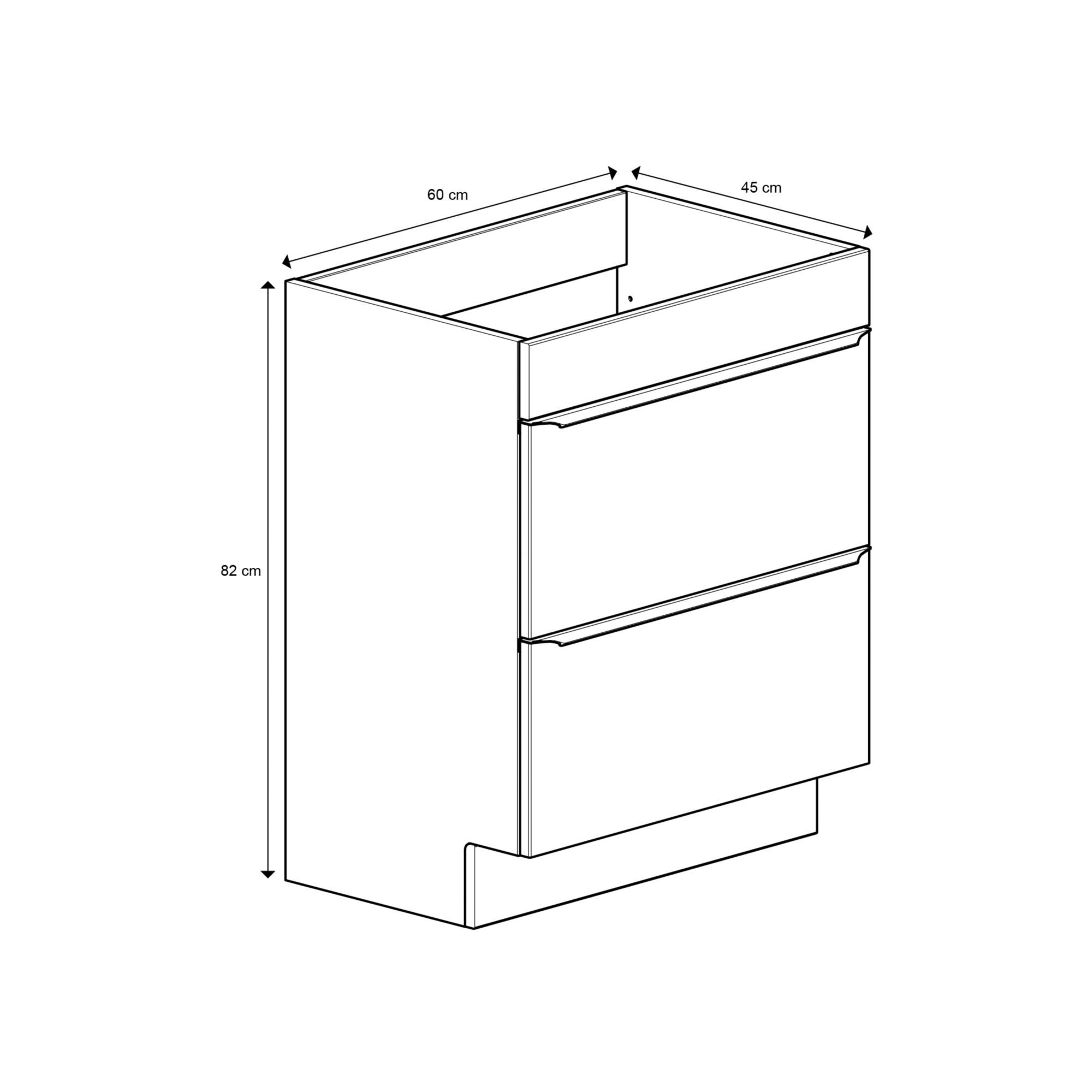GoodHome Imandra & Nira Grey Freestanding Vanity unit & basin set (W)604mm
