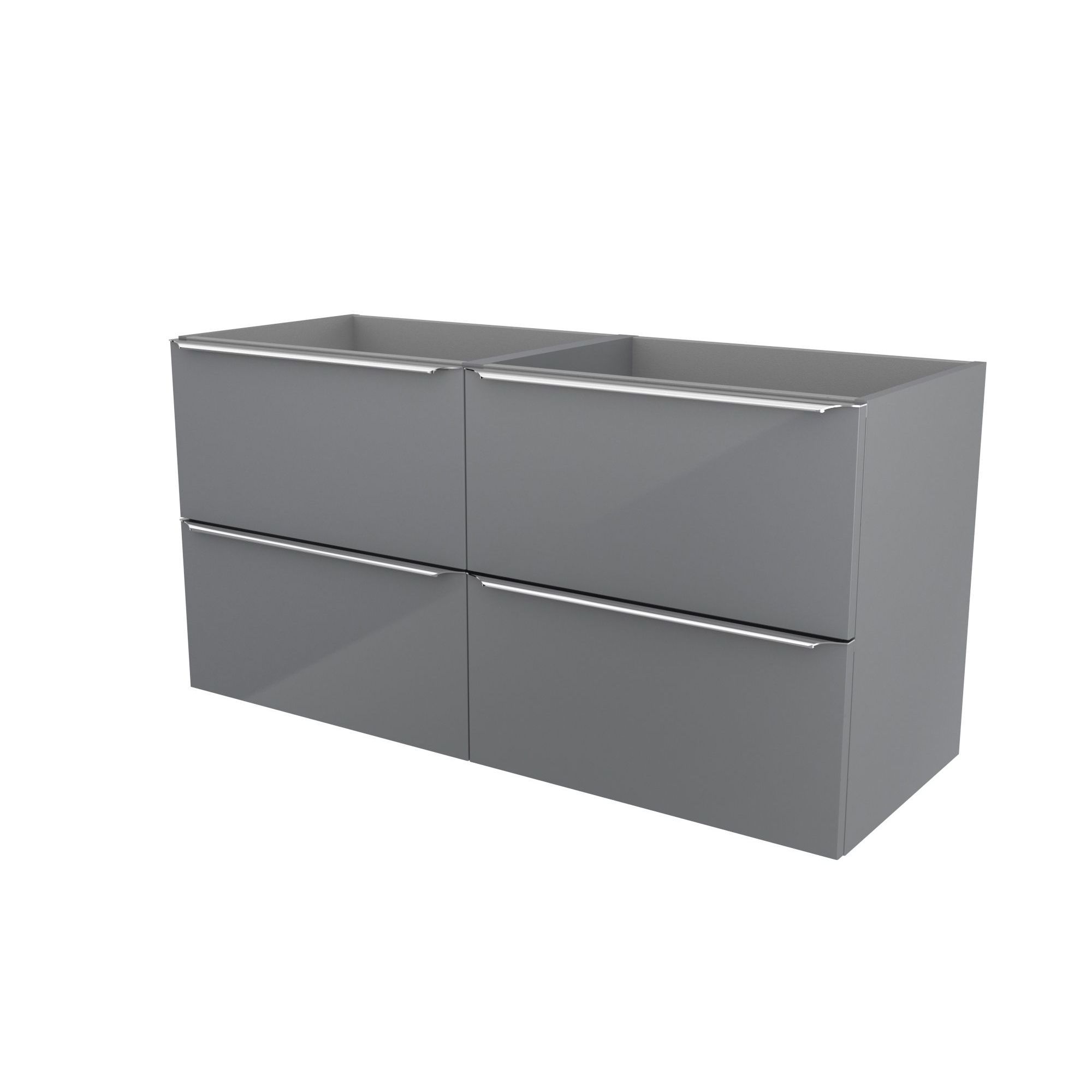 GoodHome Imandra & Nira Grey Wall-mounted Vanity unit & basin set (W)1204mm