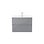 GoodHome Imandra & Nira Grey Wall-mounted Vanity unit & basin set (W)804mm
