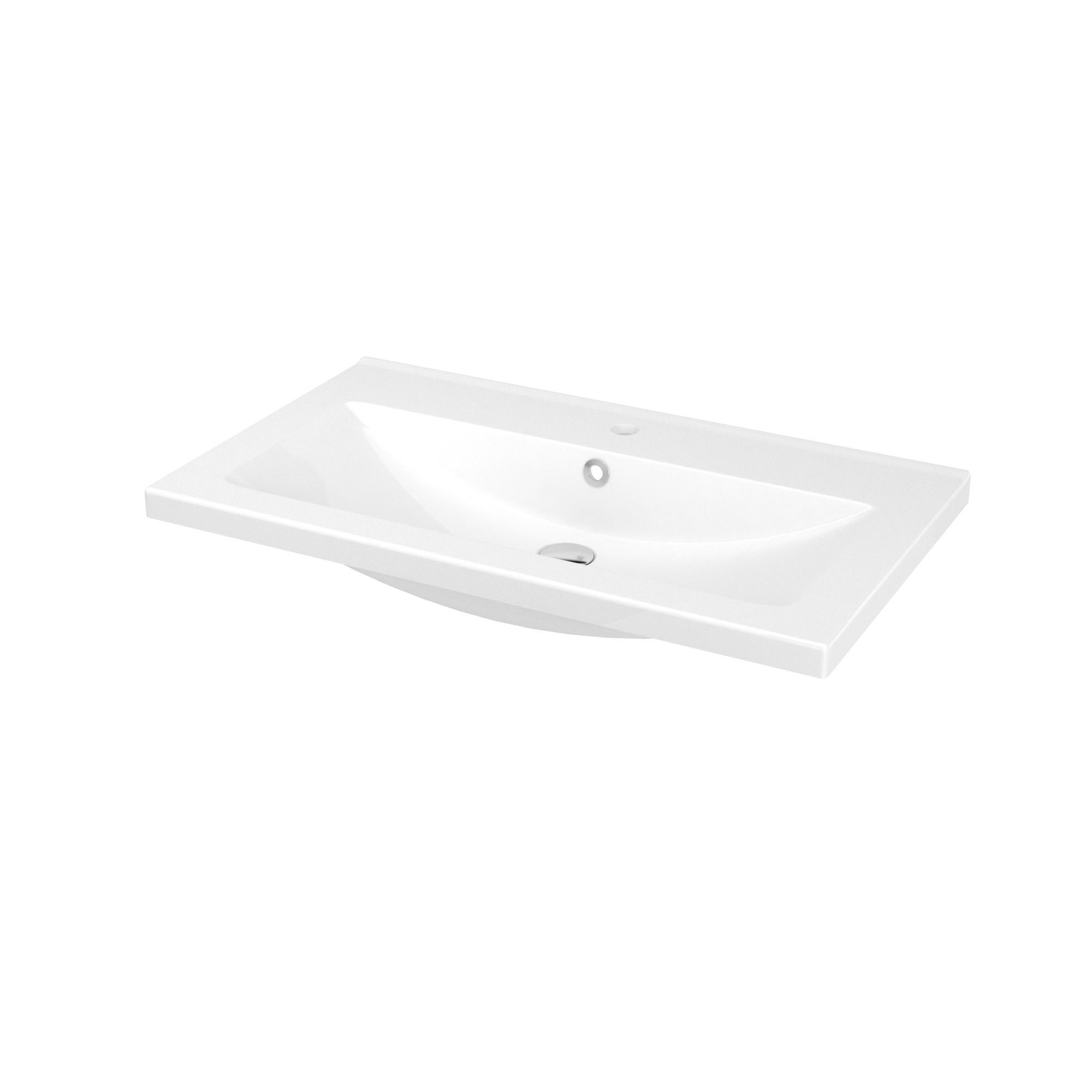 GoodHome Imandra & Nira White Freestanding Vanity unit & basin set (W)804mm