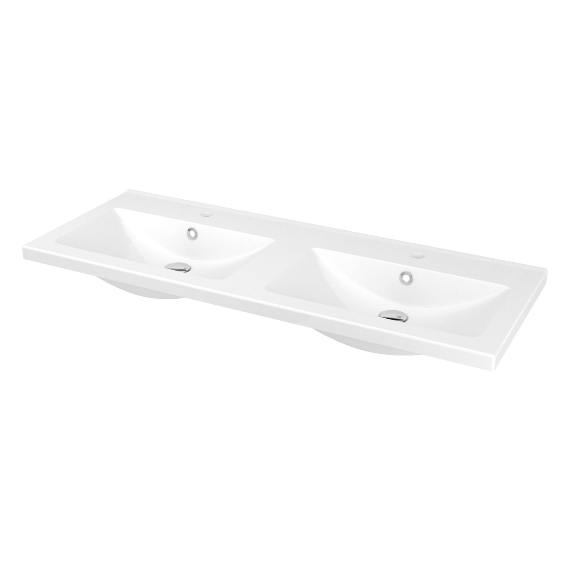 GoodHome Imandra & Nira White Wall-mounted Vanity unit & basin set (W)1204mm