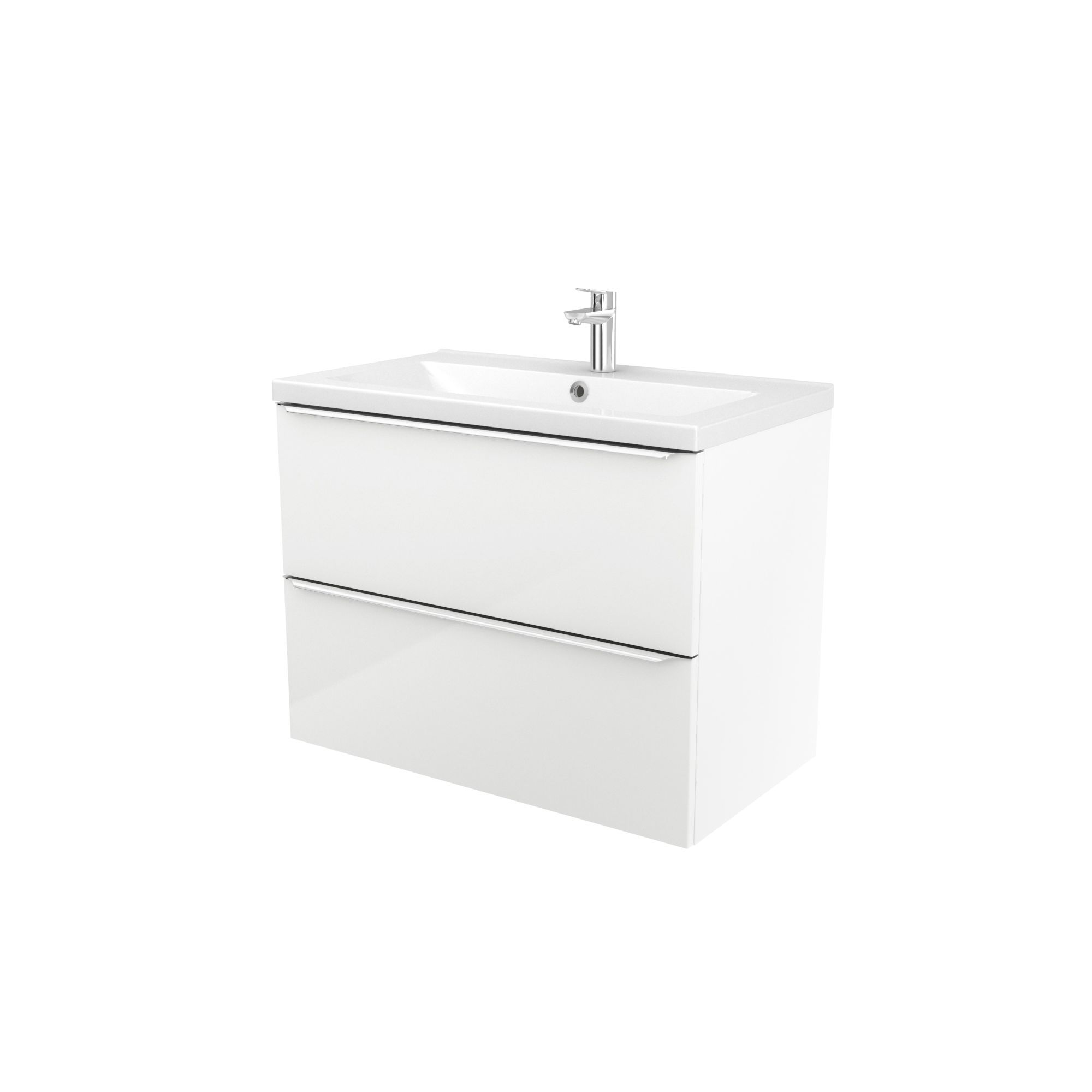 GoodHome Imandra & Nira White Wall-mounted Vanity unit & basin set (W)804mm