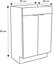 GoodHome Imandra Slimline Gloss Grey Double Bathroom Cabinet (H)82cm (W)50cm