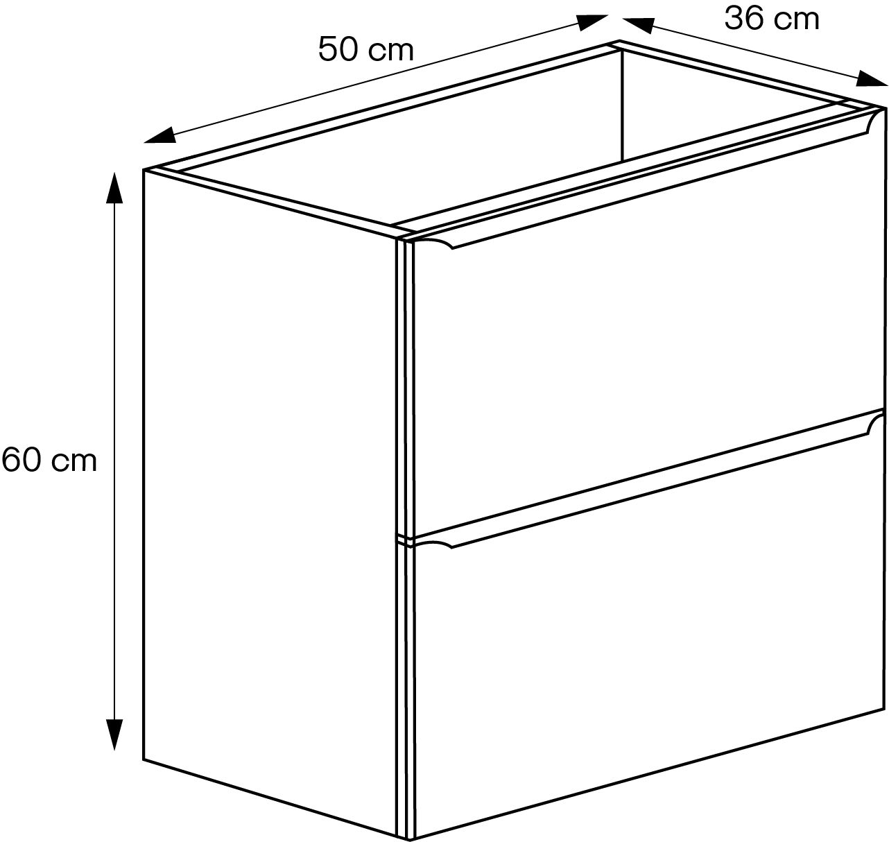 GoodHome Imandra Slimline Gloss Grey Wall-mounted Bathroom Cabinet (H)60cm (W)50cm