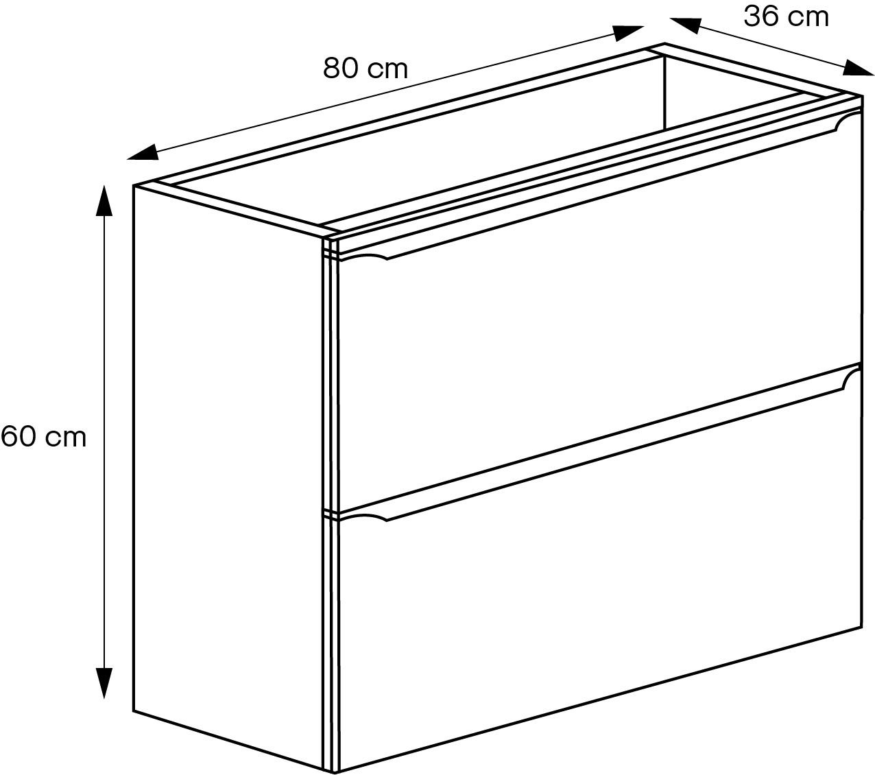 GoodHome Imandra Slimline Gloss Grey Wall-mounted Bathroom Cabinet (H)60cm (W)80cm