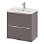 GoodHome Imandra Slimline Gloss Warm Grey Wall-mounted Bathroom Cabinet (H)60cm (W)60cm