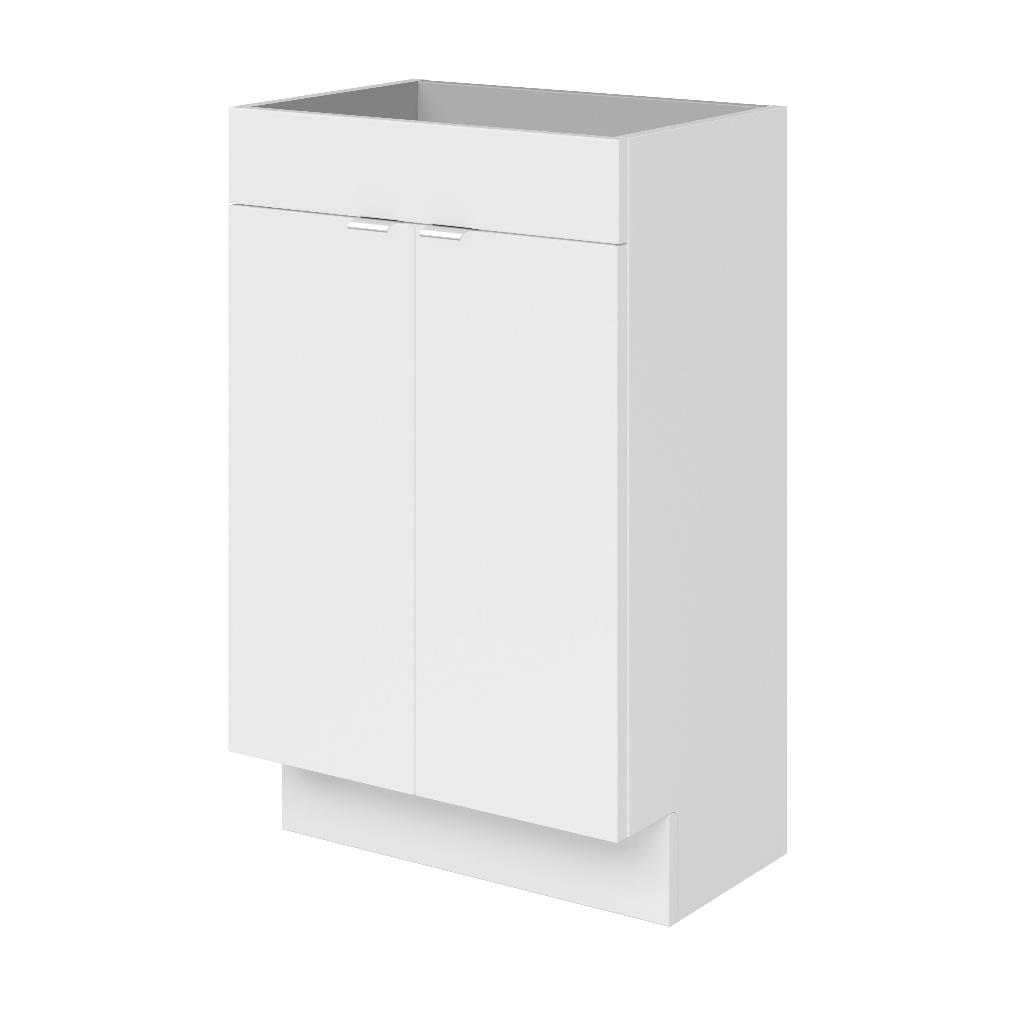 GoodHome Imandra Slimline Gloss White Double Bathroom Cabinet (H)82cm (W)50cm