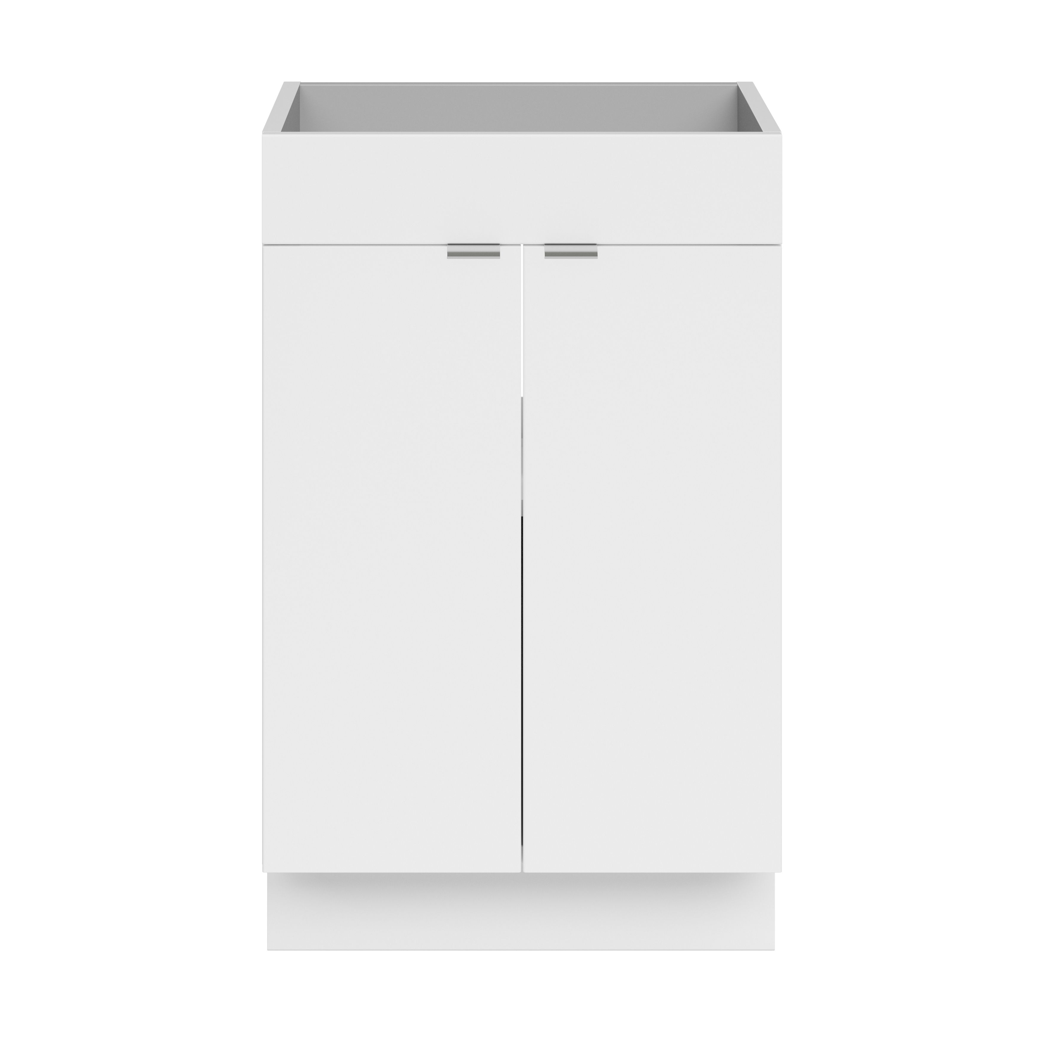 GoodHome Imandra Slimline Gloss White Double Bathroom Cabinet (H)82cm (W)50cm