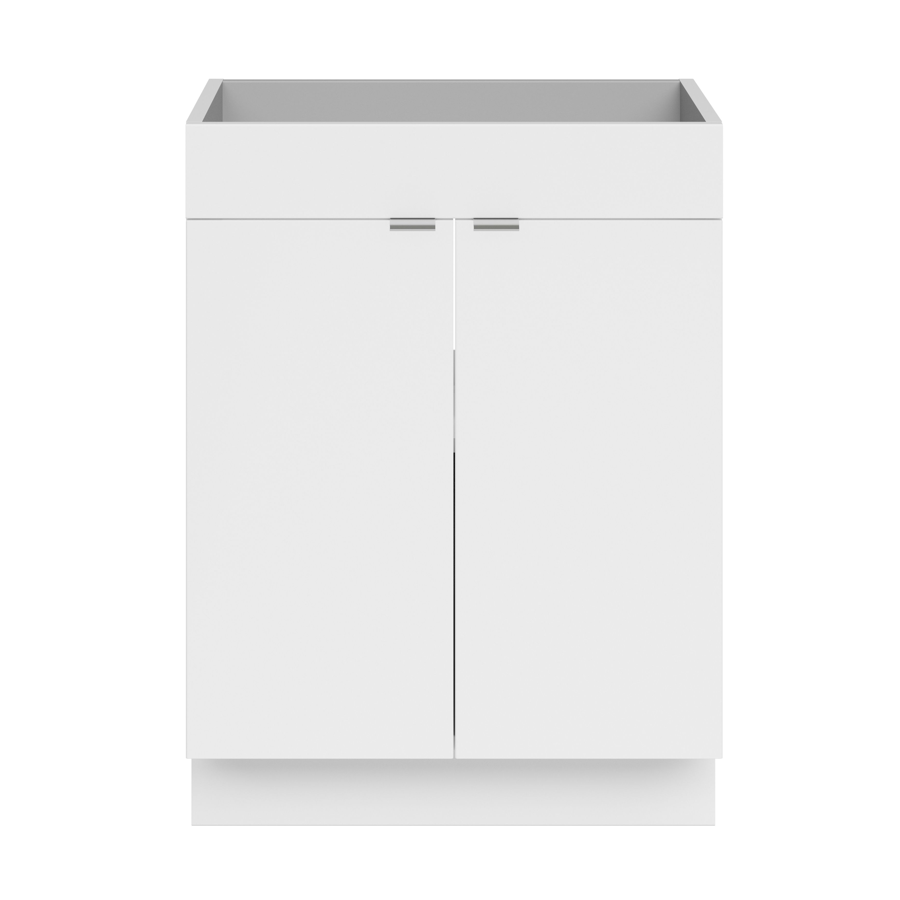 GoodHome Imandra Slimline Gloss White Double Bathroom Cabinet (H)82cm (W)60cm