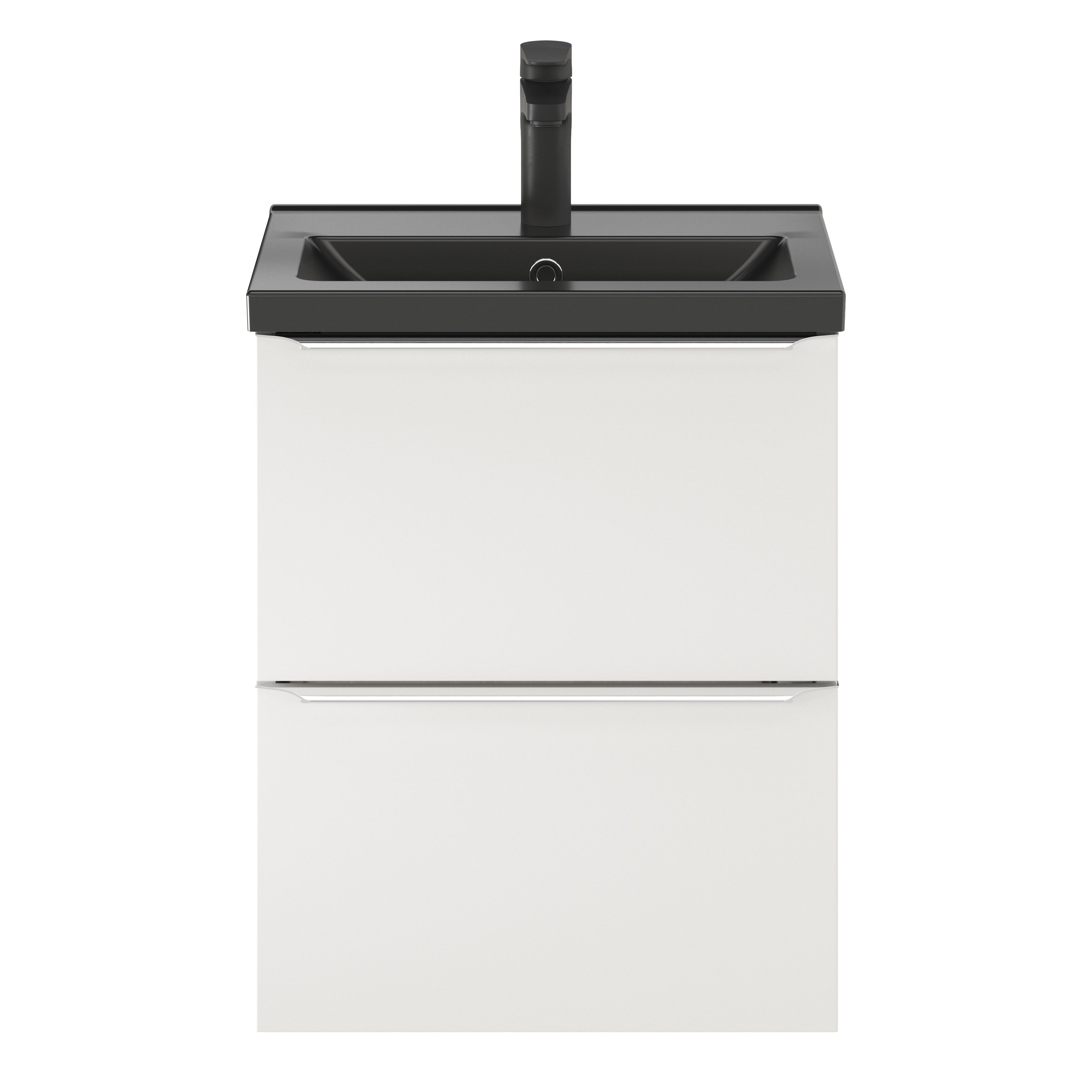 GoodHome Imandra Slimline Gloss White Wall-mounted Bathroom Cabinet (H)60cm (W)50cm