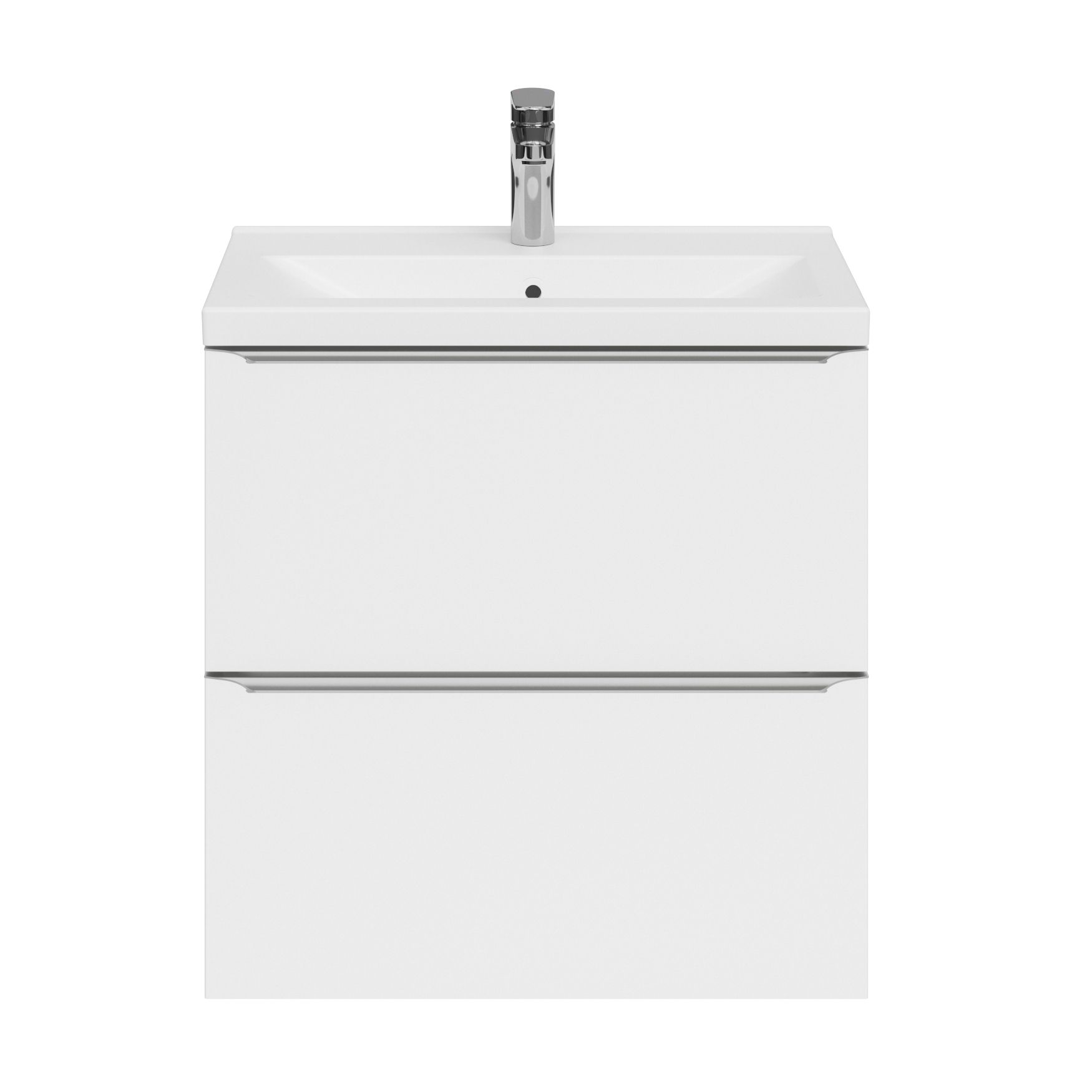 GoodHome Imandra Slimline Gloss White Wall-mounted Bathroom Cabinet (H)60cm (W)60cm