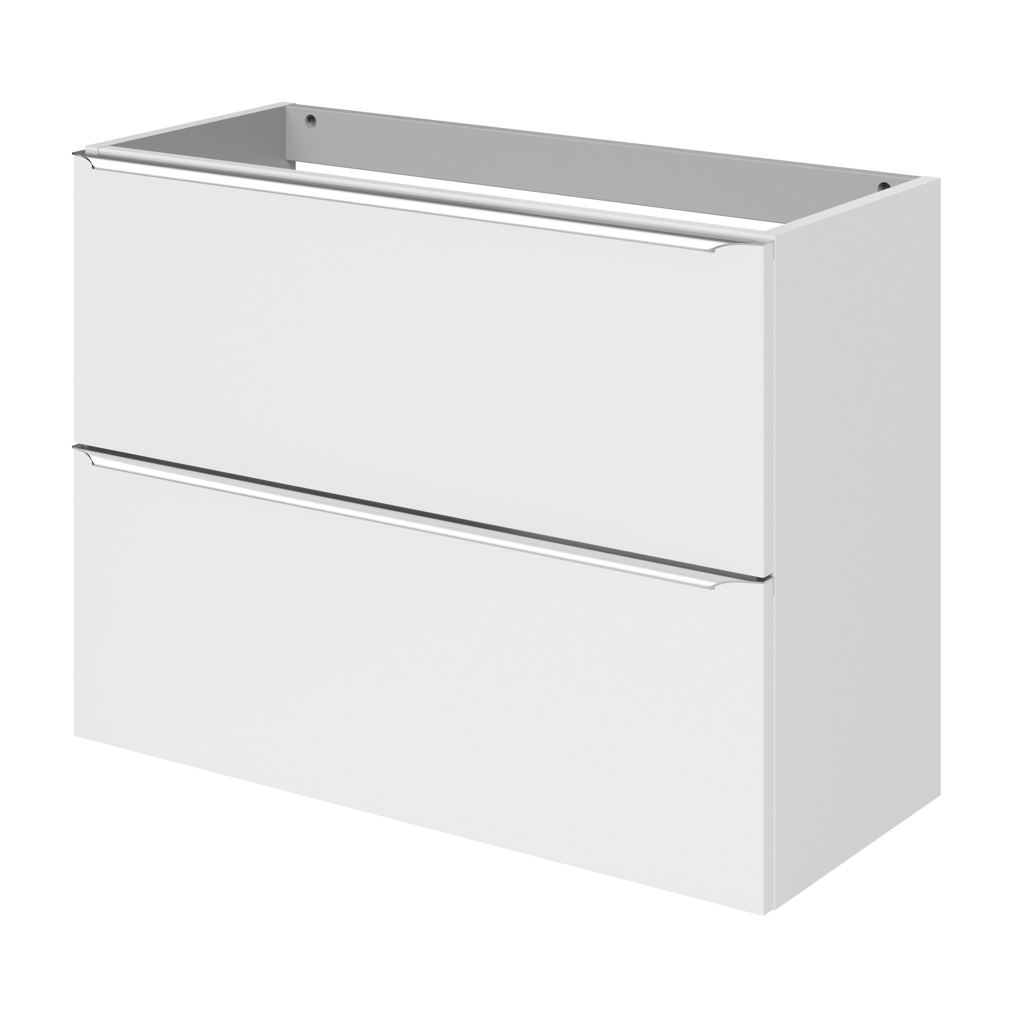 GoodHome Imandra Slimline Gloss White Wall-mounted Bathroom Cabinet (H)60cm (W)80cm