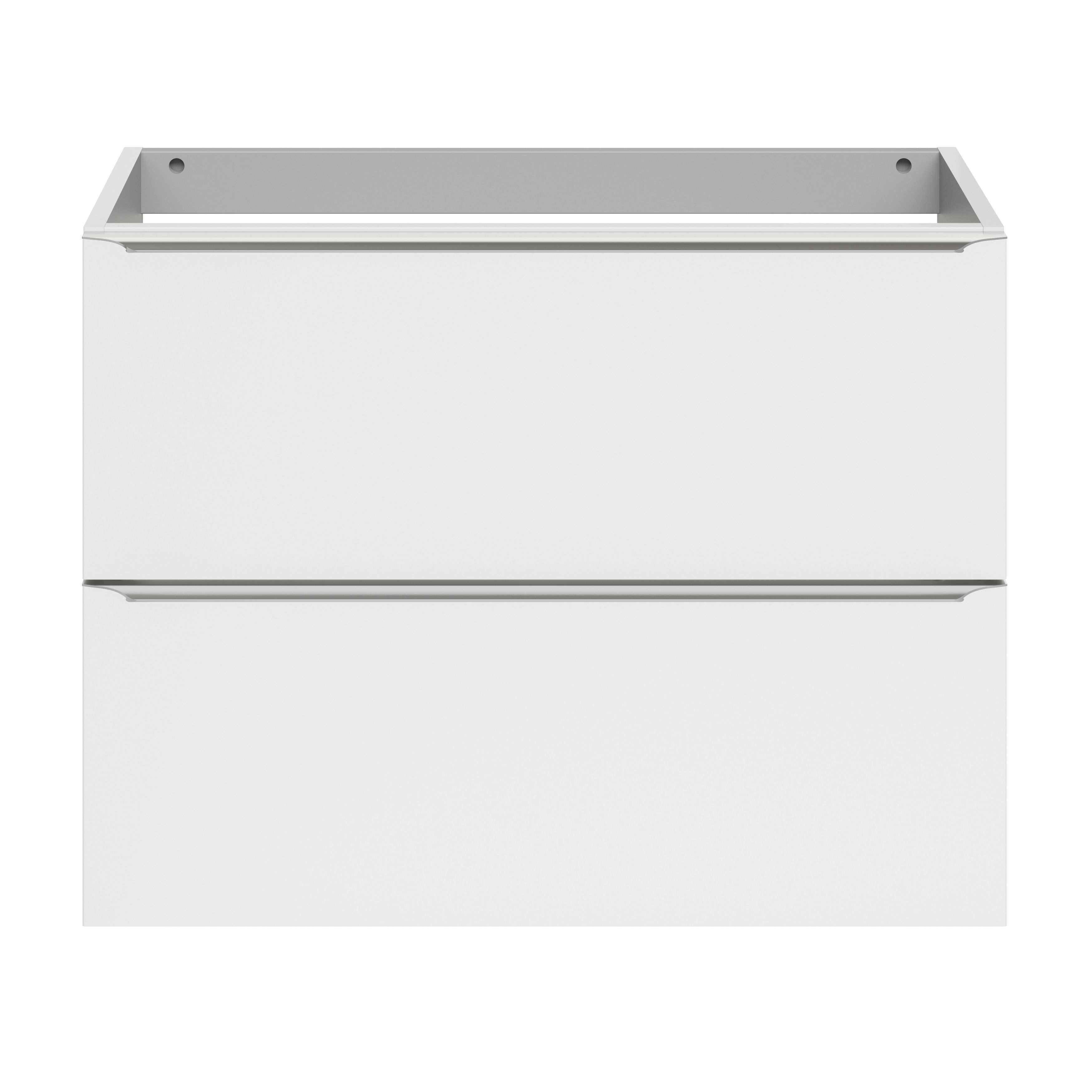 GoodHome Imandra Slimline Gloss White Wall-mounted Bathroom Cabinet (H)60cm (W)80cm
