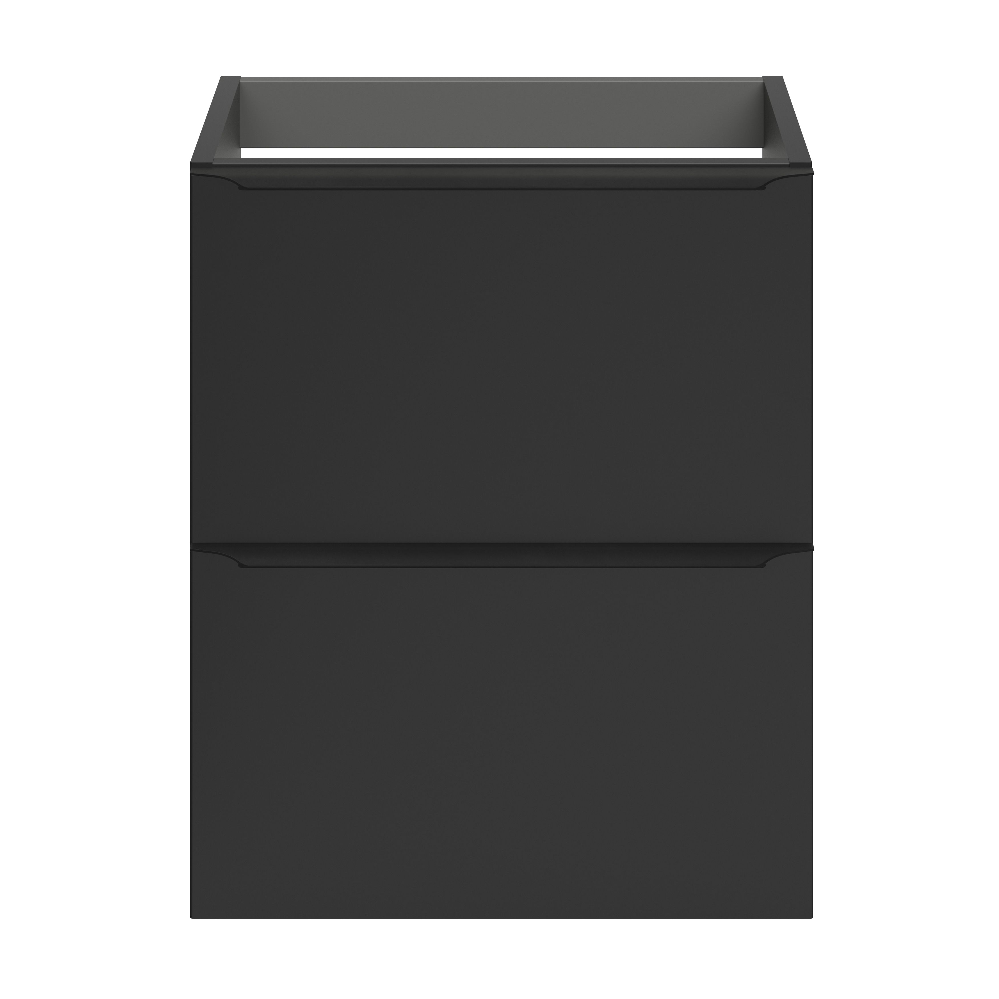 GoodHome Imandra Slimline Matt Black Wall-mounted Bathroom Cabinet (H)60cm (W)50cm