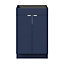 GoodHome Imandra Slimline Matt Blue Double Bathroom Cabinet (H)82cm (W)50cm