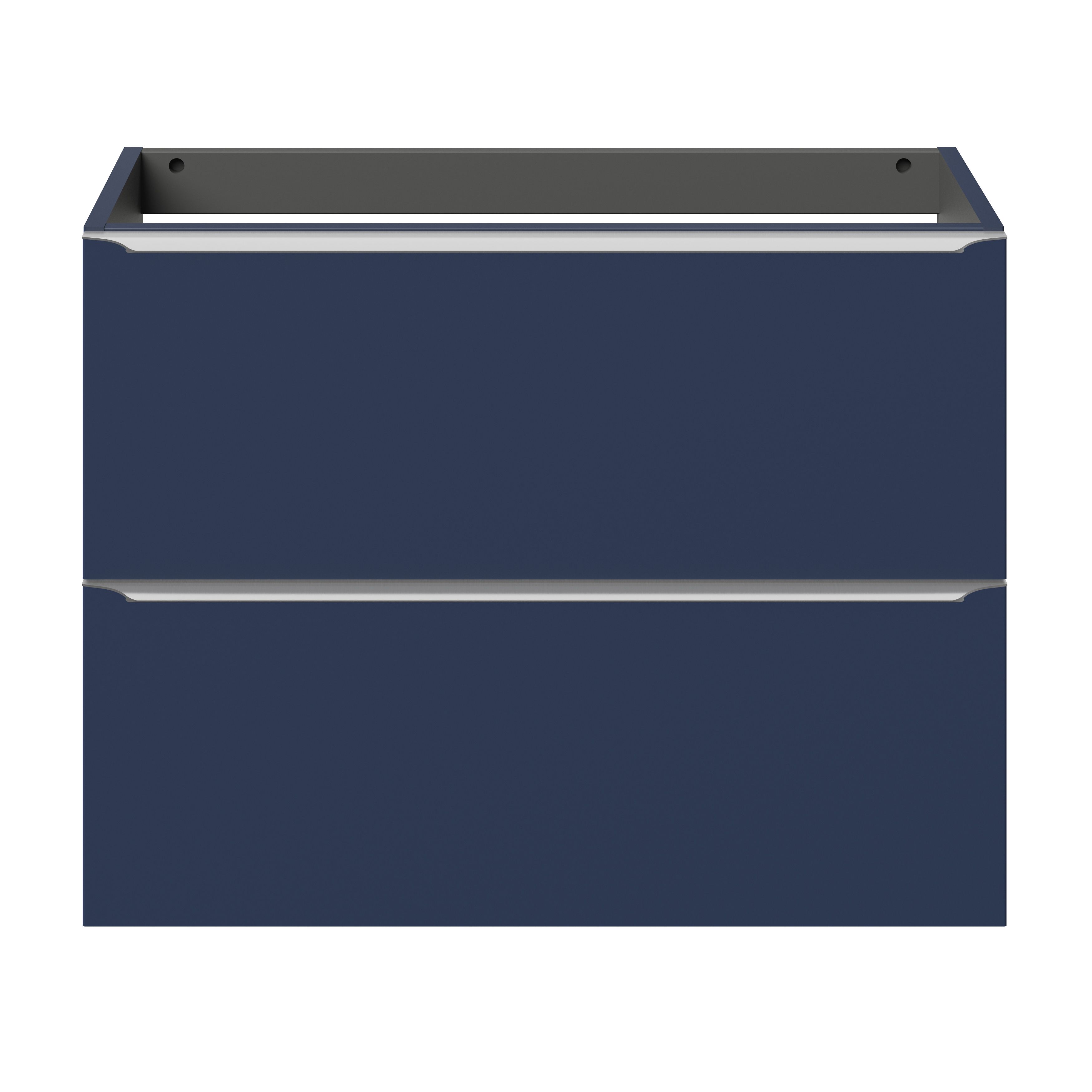 GoodHome Imandra Slimline Matt Blue Wall-mounted Bathroom Cabinet (H)60cm (W)80cm