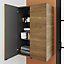 GoodHome Imandra Walnut effect Double Deep Wall cabinet (W)600mm (H)900mm