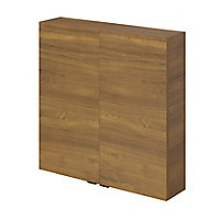 GoodHome Imandra Walnut effect Double Wall cabinet (W)600mm (H)600mm