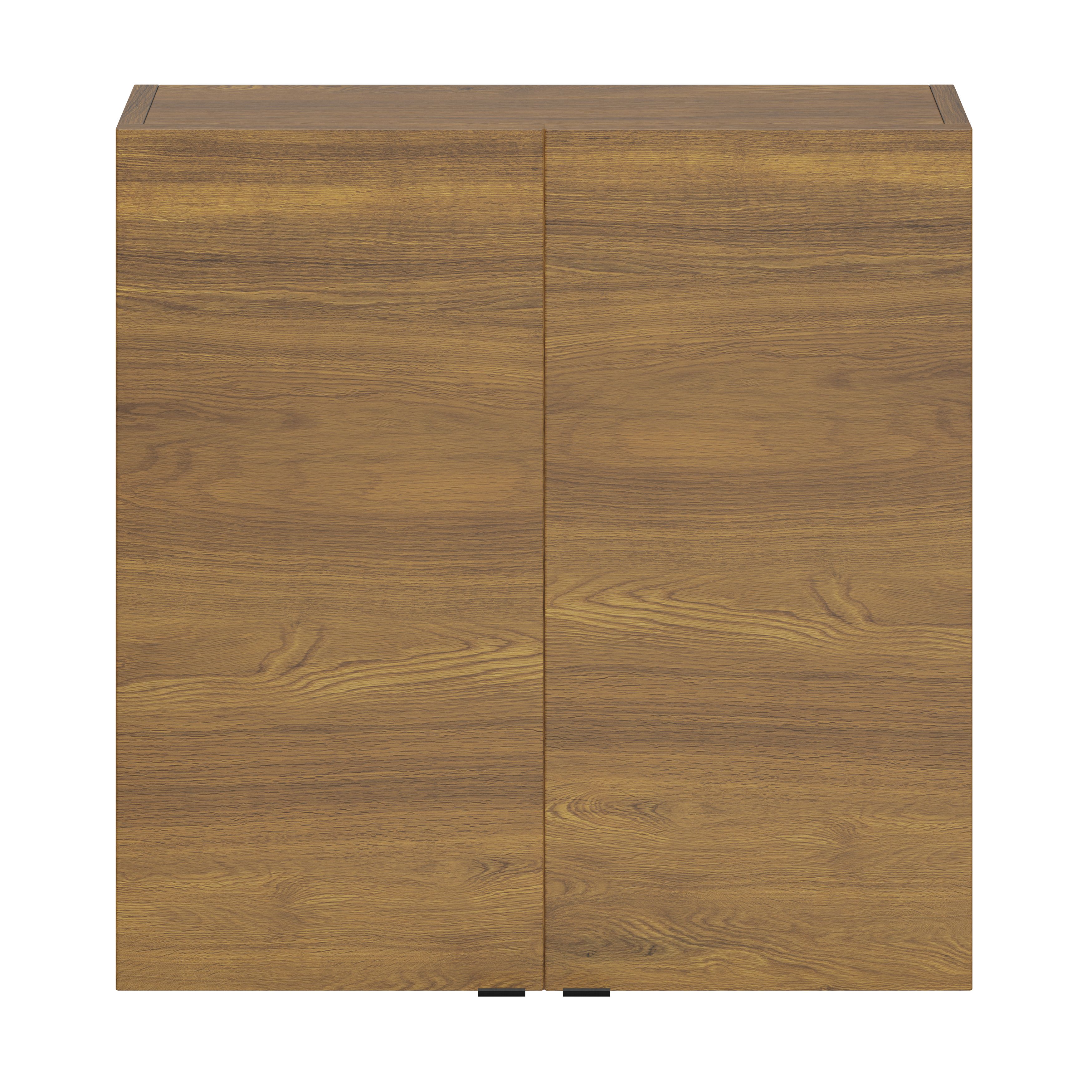 GoodHome Imandra Walnut effect Double Wall cabinet (W)600mm (H)600mm