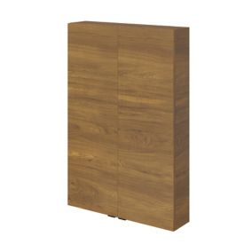 GoodHome Imandra Walnut effect Double Wall cabinet (W)600mm (H)900mm