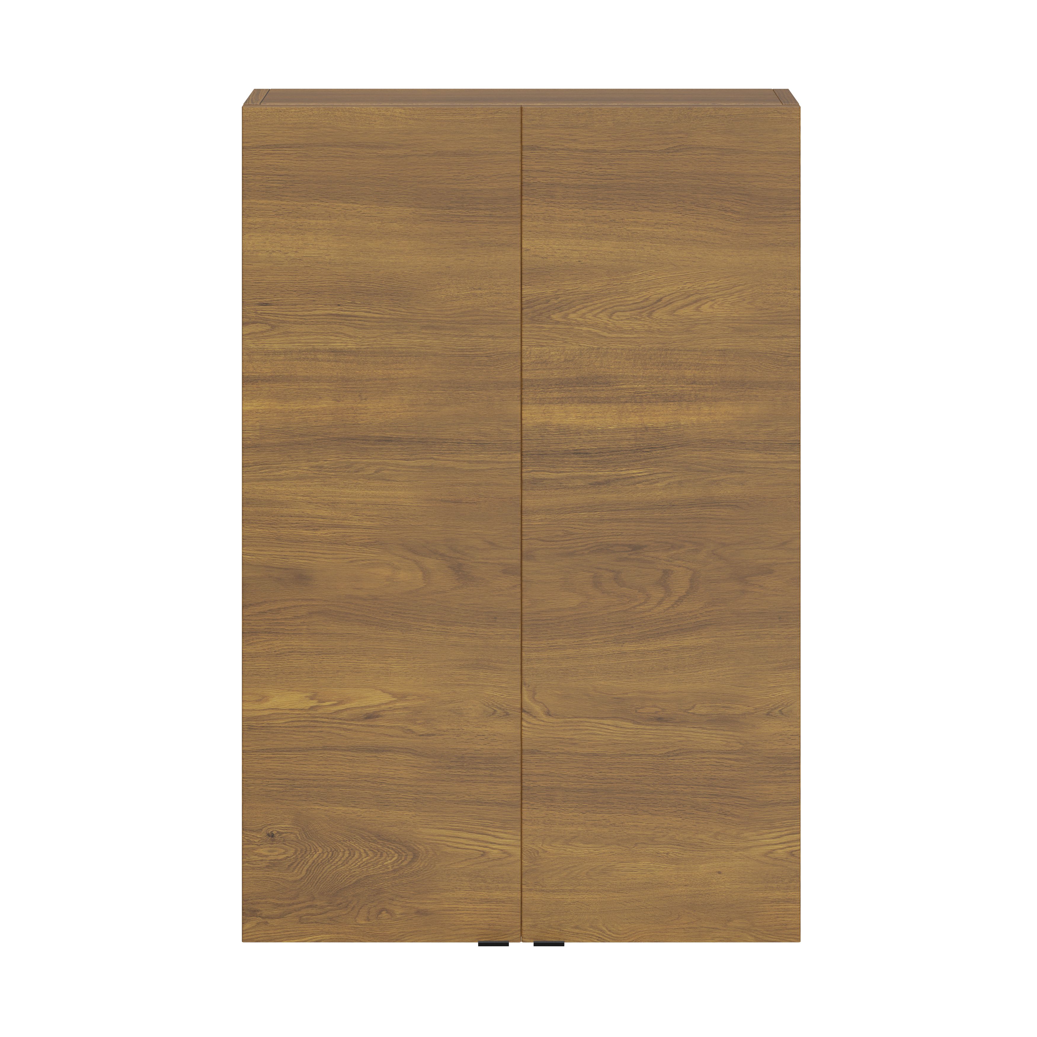 GoodHome Imandra Walnut effect Double Wall cabinet (W)600mm (H)900mm
