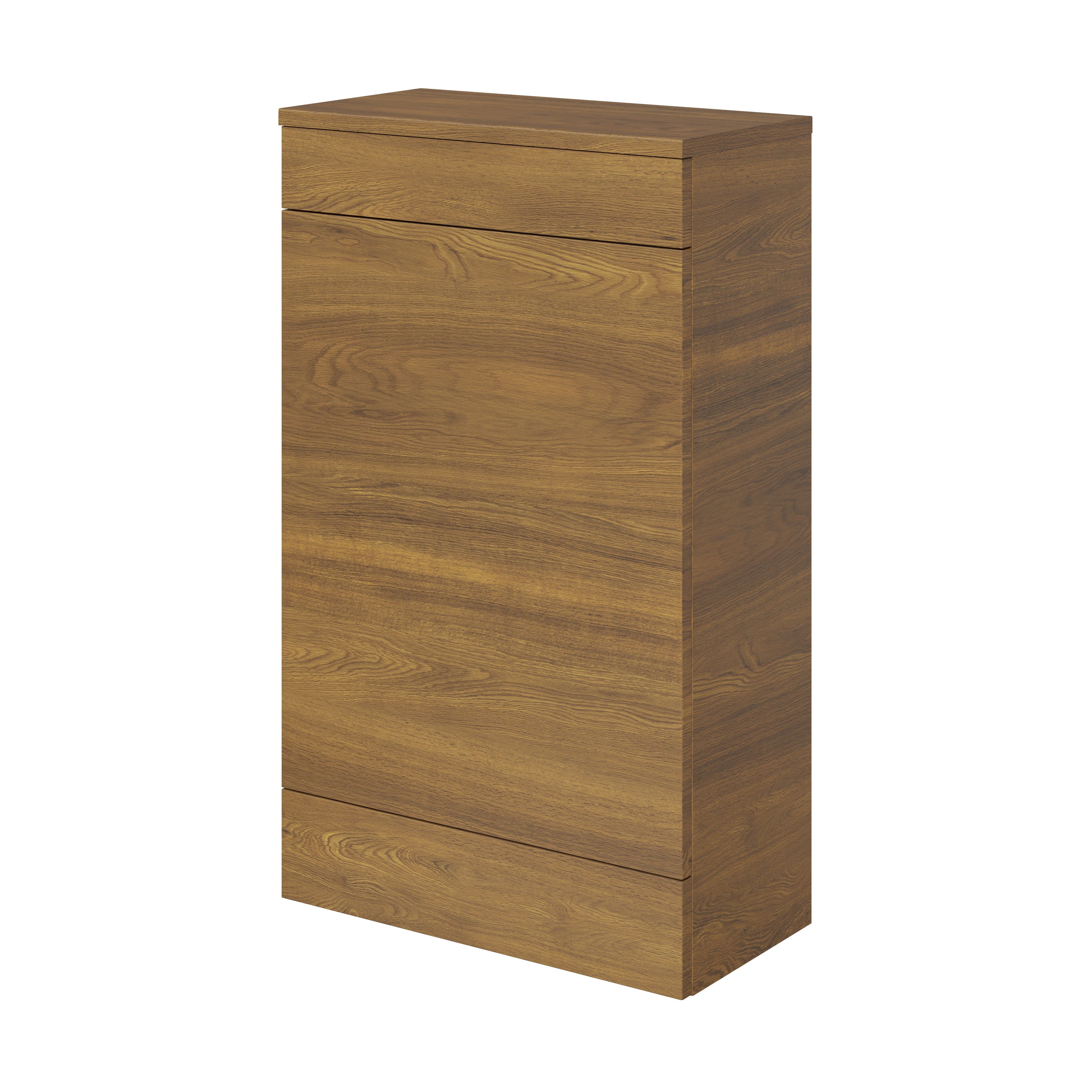 GoodHome Imandra Walnut effect Freestanding Toilet Cabinet (W)500mm (H)840mm