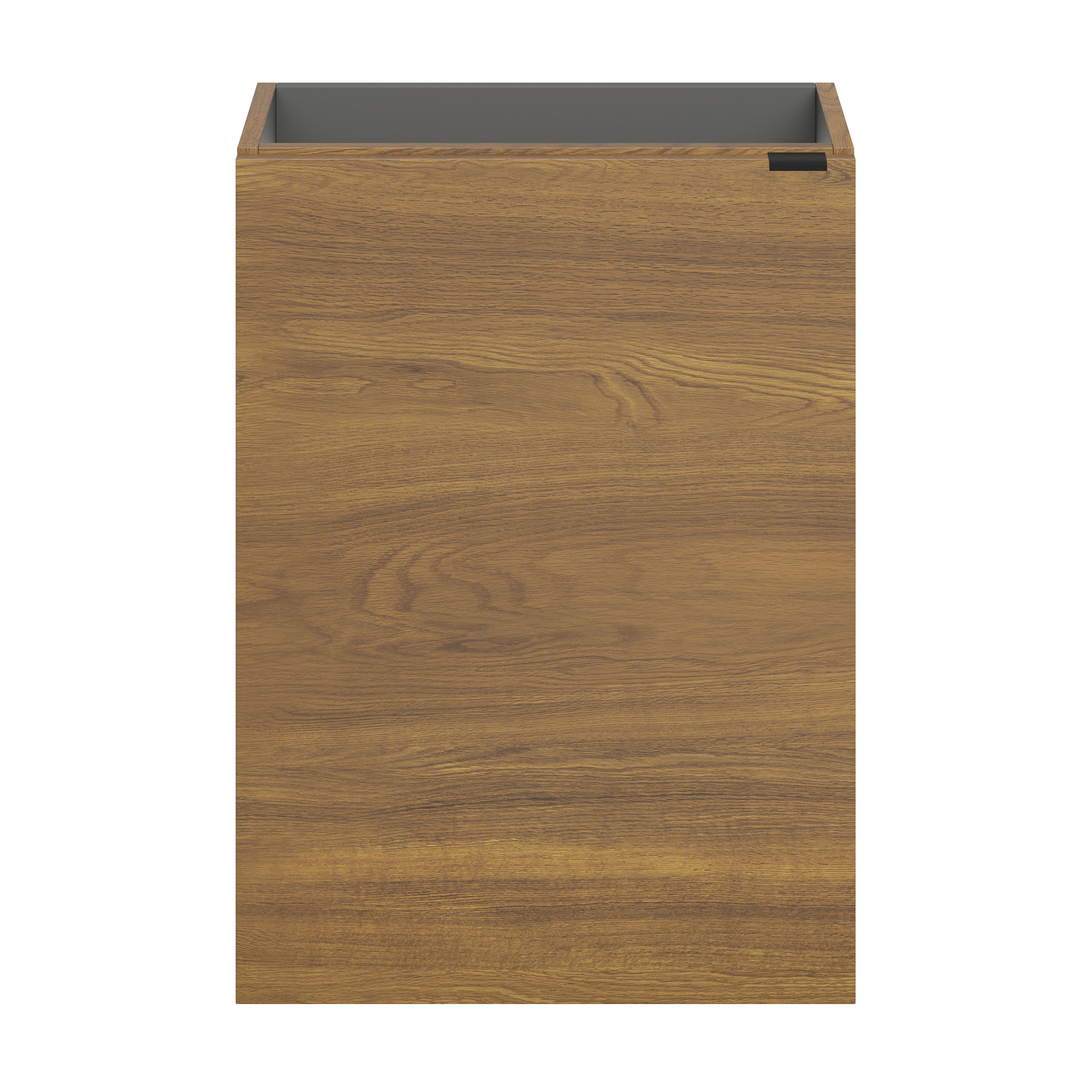 GoodHome Imandra Walnut effect Single Wall-mounted Bathroom Cloakroom unit (H)55cm (W)44cm