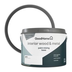 GoodHome Interior Metal & wood Gloss Emulsion, Base C, 2.5L