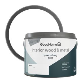 GoodHome Interior Metal & wood Satinwood Emulsion, Base A, 2.5L