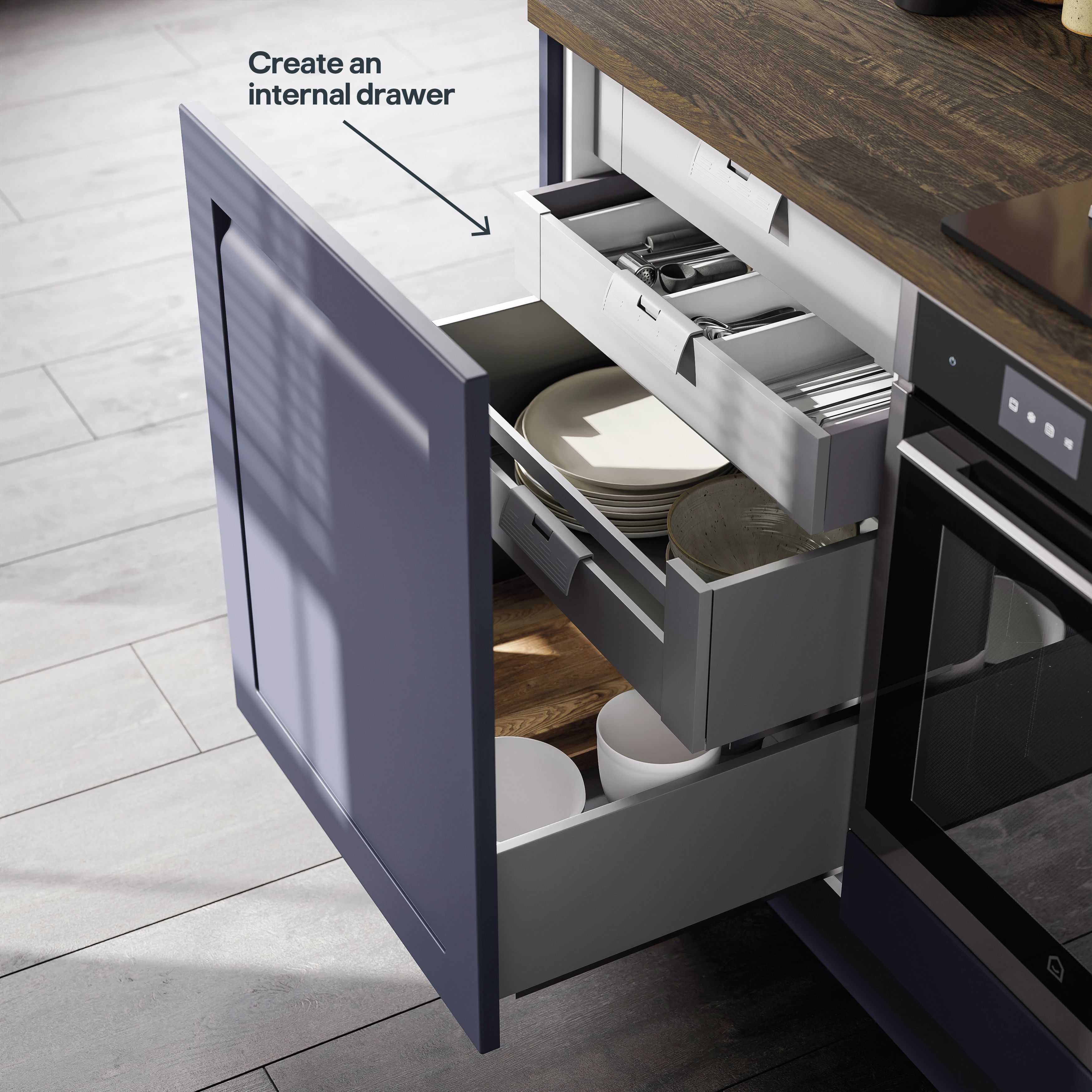 GoodHome Internal drawer front (W)800mm