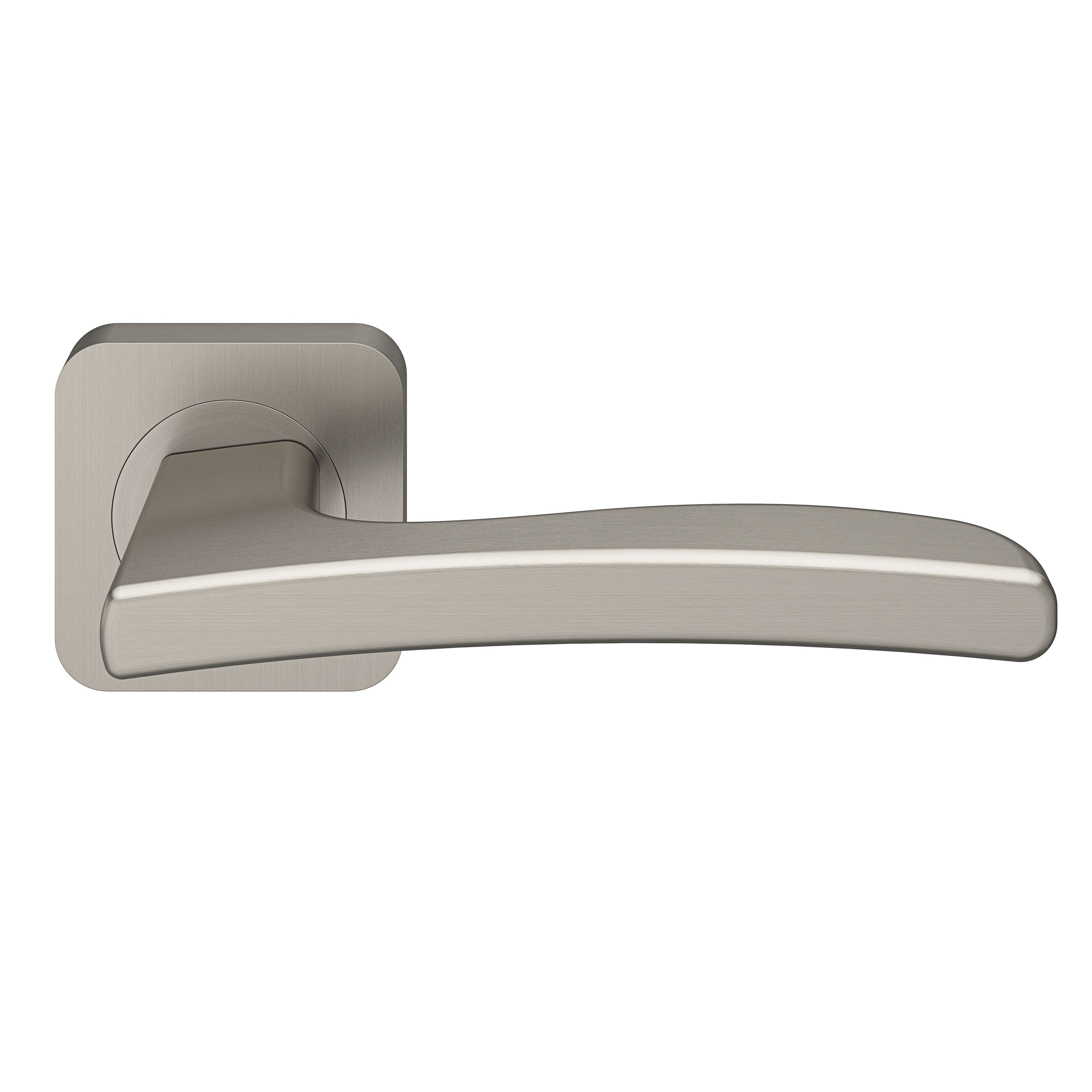 GoodHome Irvil Brushed Brass effect Round Latch Door handle (L)126.5mm, Pair of 2