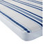 GoodHome Isla Blue stripe Striped Outdoor Bench cushion (L)124cm x (W)48cm