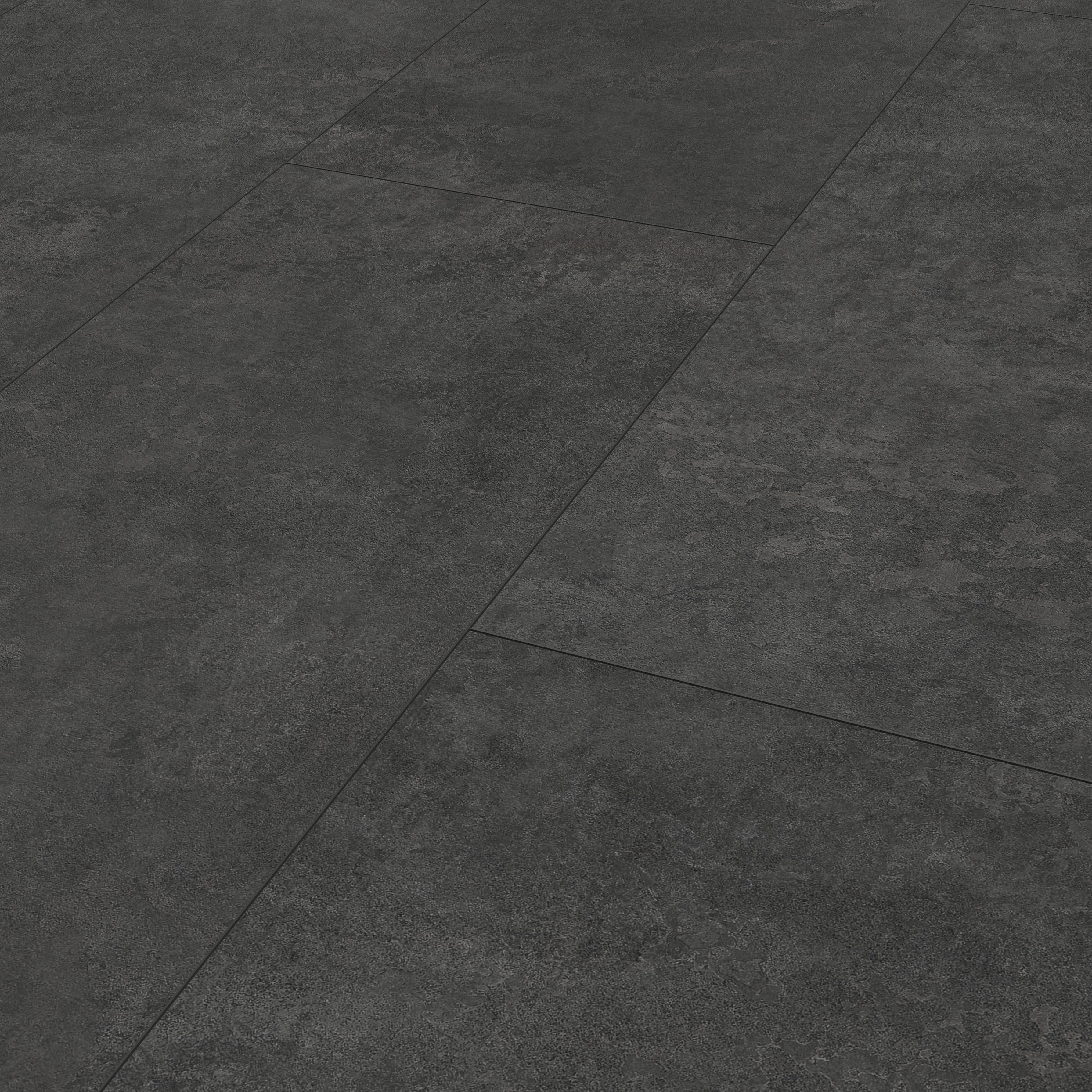 GoodHome Italo Grey Metallic effect Textured Click vinyl Tile, 2.4m²