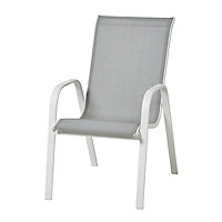 GoodHome Janeiro Metal Grey Chair