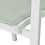 GoodHome Janeiro Metal Silt Green & White Armchair