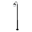 GoodHome Jarrow Black Mains-powered 1 lamp Outdoor Post lantern (H)2274mm