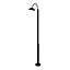 GoodHome Jarrow Black Mains-powered 1 lamp Outdoor Post lantern (H)2274mm