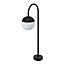 GoodHome Jarrow Black Mains-powered 1 lamp Outdoor Post light (H)700mm