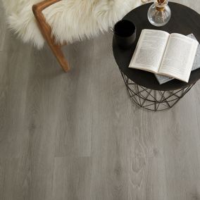 GoodHome Jazy Grey Wood effect Luxury vinyl click flooring, 2.2m² Pack