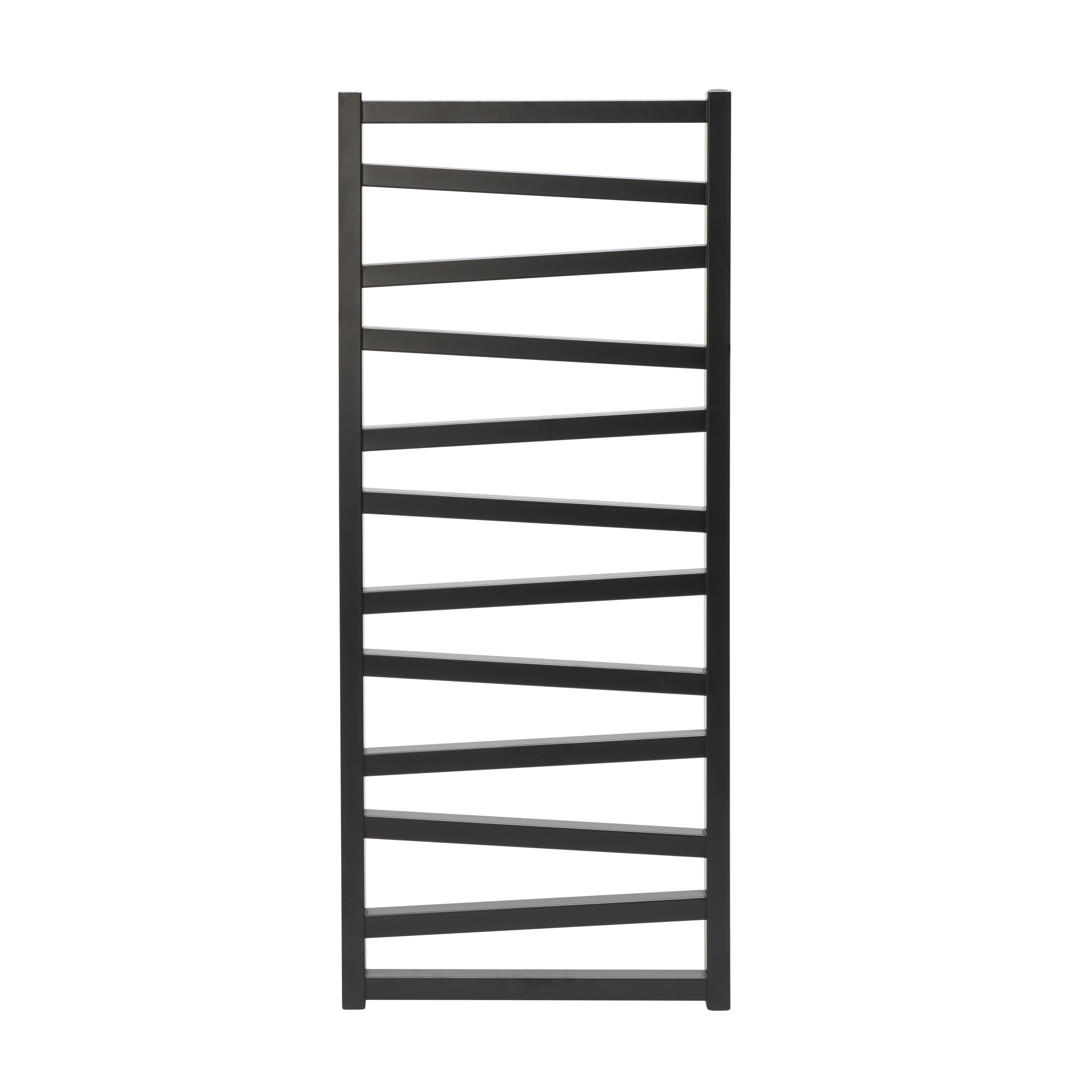 GoodHome Joinville, Black Vertical Flat Towel radiator (W)500mm x (H)1180mm