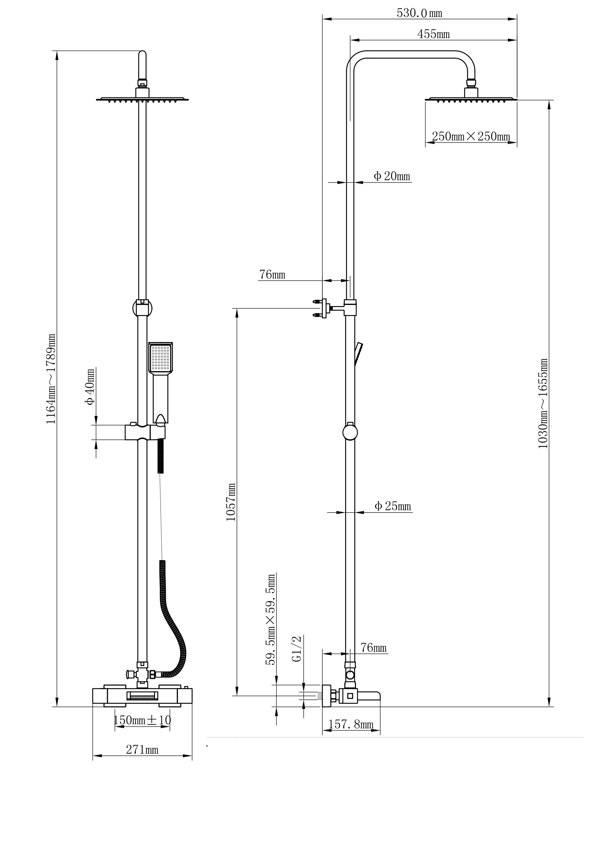 GoodHome Jolina Thermostatic Shower